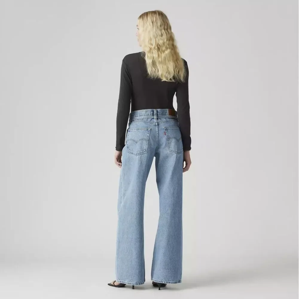NWT Levi's Premium XL Baggy Straight Women's Jeans Medium Wash 32x31 - Picture 9 of 9